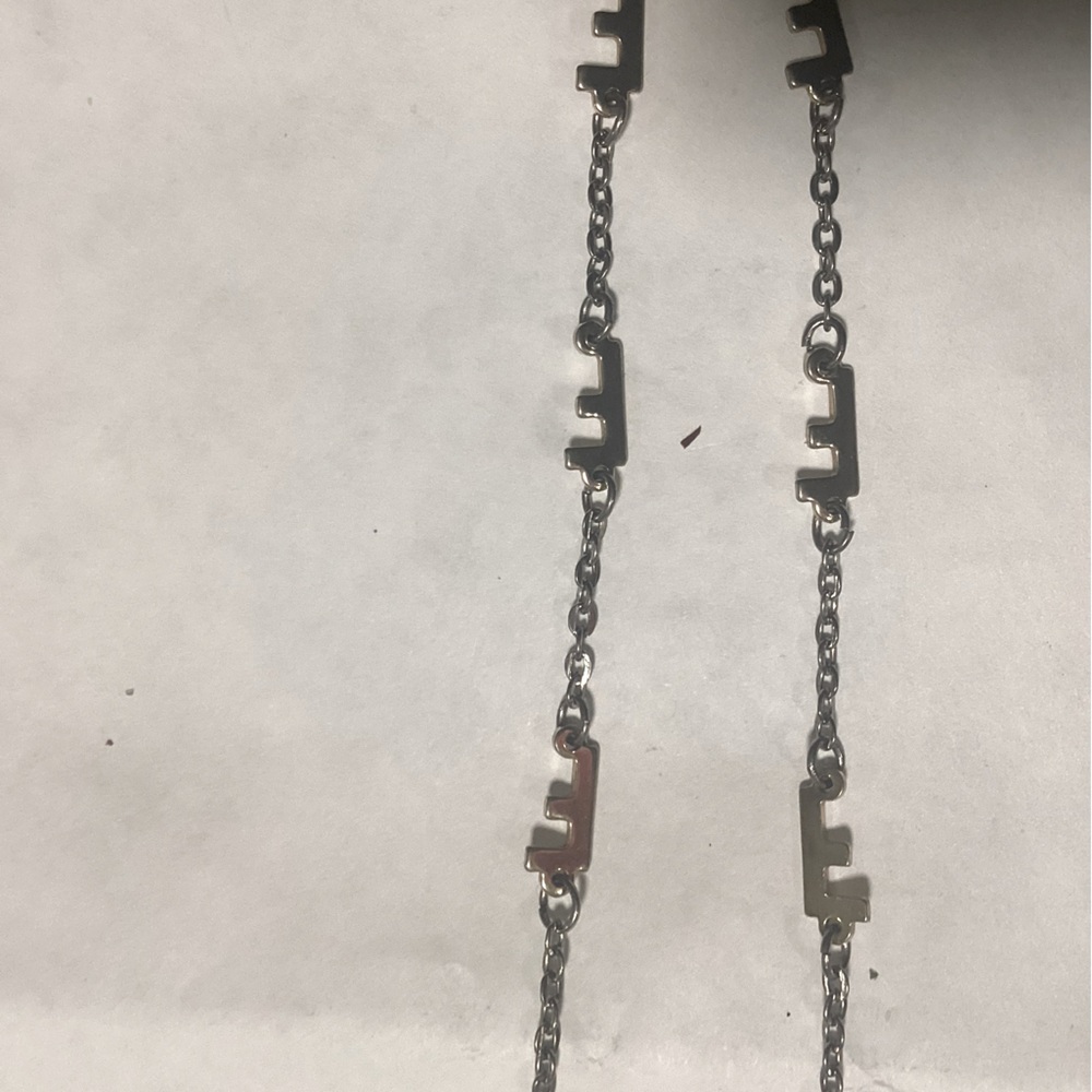 Silver Chain Necklace with Unique Links